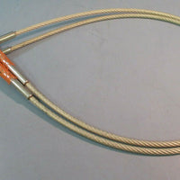 THICK BRAIDED STEEL SUSPENSION CABLE  46IN LONG 1/4IN LOT OF TWO B95482D201C