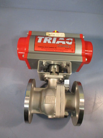 TRIAC 2" FLANGE BALL VALVE w/ PNEUMATIC ACTUATOR SS 90-FS-200/2R5S-XX