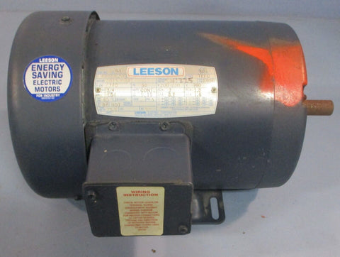 Leeson 110275.00 3 Phase Motor C6T11FB3E 3/4HP 1140RPM 60HZ 5/8" Shaft Dia