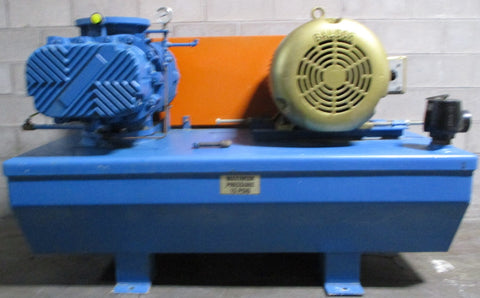 Blower Engineering Tri-Lobe RB100DLP Blower Package w/ Baldor EM4316T Motor 75HP