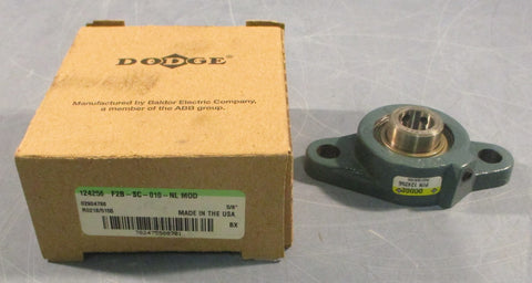 Dodge F2BSC010NL MOD 124256 2 Bolt Flange Mount Bearing 5/8" Bore