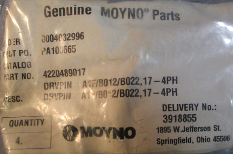 Genuine Moyno Parts 4220489017 Drive Pin A1F/B012/B022,17-4PH (Lot of 5)