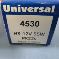 Universal 4530 12 Volts 55 Watt PK22s Halogen Lamp Lots of 3  New