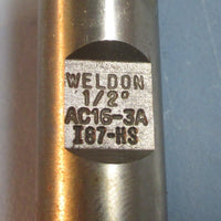 Weldon 1/2" AC16-3A I87-HS Mid Cut 4 Flute Pro CNC Resharpened End Mill