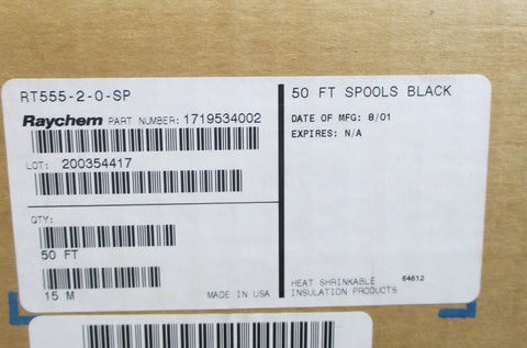 Raychem RT55520SP 40+ft Fluoropolymer Heat Shrink Tube New