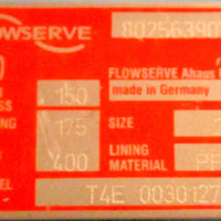 Flowserve Durco T4E 0030127 Fluoropolymer-lined Plug Valve 175 PSI