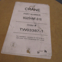 CRANE DUO CHEK II CHECK VALVE SERIES 250 SIZE 6" 250 CAST IRON G25HNFS16