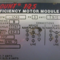 US Motors Unimount 125 Enclosed 1/3 HP High Efficiency Motor Module P55BKP963