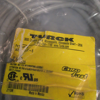 TURCK Molded Cordset 5 POLE 8 METER WAKW 4.5T-8 U99-15620