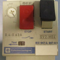 Telemecanique GV2M04 Motor Circuit Breaker GV2M04 021083 0.400.63A