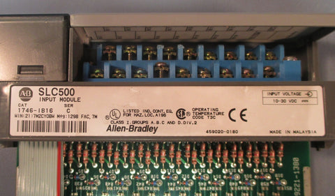 Allen Bradley 1746IB16 Series C SLC500 Input Module 1030VDC Used