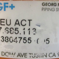 Georg Fischer GF Diastar 167.685.113 Pneumatic Actuated Diaphragm Valve 11/16"