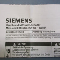 Siemens 3LD20500TK13 Power Switch 400V 16A 7.5KW 3LD20500TK13
