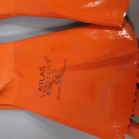 Lot of (10) Atlas Double Dipped Vinyl Oil Chemical Resistant Gloves Small 620S