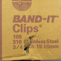 BANDIT AE4569 Stainless Steel Clips 3/4" 316 Stainless Steel Box of 100