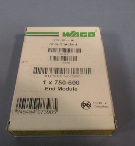 Wago Terminal End Module 750-600 SEALED