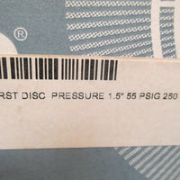 Fike Rupture Disc Burst Indicator 1.5" 55 PSIG 250 Type BCH 1303963 Z9481387