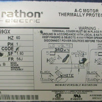 Shipco Pumps Model 116D and Motor Assy Marathon Motor 1/2HP 115/208230V 3450RPM