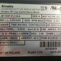 AllenBradley VPLB1153FPJ12AA Low Inertia Servo Motor Kinetix VP 5000RPM Ser A