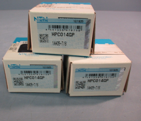 Lot of (3) NTN HPC014GP Radial Deep Groove Ball Bearing, Single Row 1AH057/8V9