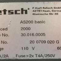 Retsch AS200 Basic Benchtop Vibratory Sieve Shaker 30.016.0005 110V 60Hz