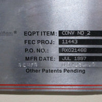 FEC Food Engineering Corp Conv No 2 Differential Horizontal X Force Conveyor