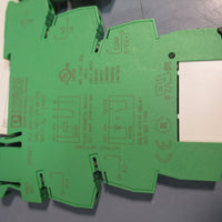 Lot of (2) Phoenix Contact Relay Base 2966016 w/ 2966618 Relay PLCBSC24DC/21