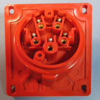 Altech ABL17 16A 6h/220/380V, 5 Pin Wall Mount Straight Receptacle Red NWOB