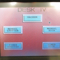 Denton Vacuum Desk IV Cold Sputter Etch Unit w/ Operating Manual