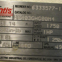 Dodge Quantis HB483GHG80M4 Gearmotor 63335771 BF 61.14:1 11/4" Shaft Dia