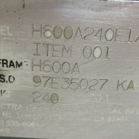 Electra Gear H600A240E1/C Gearbox 240:1 Ratio H600A Frame, 11/4" Input Shaft