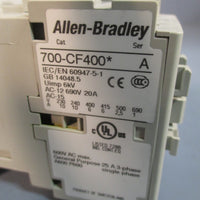 Allen-Bradley Control Relay 20A 110V 50/60Hz Ser A 700-CF400KD