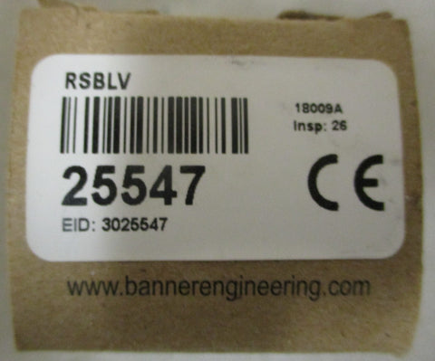 Banner 25547 Maxi Beam Photoelectric Sensor RSBLV Sensing Head