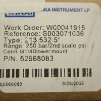 Wika 213.532.5" Pressure Gauge 03500psi 0250bar 21/2" Length Lot of 2