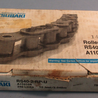 TSUBAKI RS40-2-RP-U, 10 Ft, 240 Link, Double Strand, Roller Chain