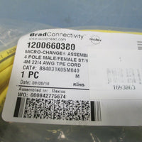 Brad Connectivity 4M 22/4 AWG Tape Cordset 884031K05M040