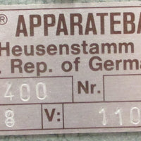 Erweka Apparatebau GmbH AR400 Lab Granulator Drive Unit 110V 8A