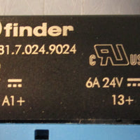 Finder 34.81.7.024.9024 Relay w/ Mount Socket 24VDC (Lot of 4)
