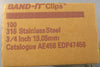 BAND-IT AE4569 Stainless Steel Clips 3/4" 316 Stainless Steel Box of 100