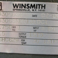 Winsmith 930CDSR Gear Reducer 930CSRE5131001 15:1 Ratio 1-15/16" Bore