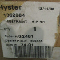 Hyster 1362064 Forklift Fold Down Seat Restraint Hip Right Handed