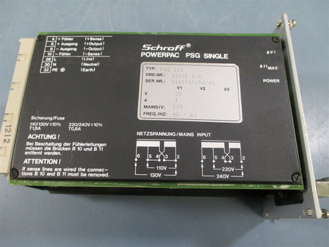 Schroff Powerpac PSG Single Power Supply PSG-115