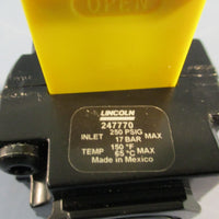 LINCOLN INDUSTRIAL 247770 1/4" NPT MANUAL LOCKOUT VALVE 250PSIG 17 BAR
