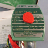 ASCO 8262H002 Solenoid Shutoff Valve w/ Coil MPC080 120V 1/8” NPT