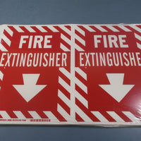 *Packs of 10* Brady Fire Extinguisher Signs 96908  New