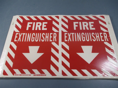 *Packs of 10* Brady Fire Extinguisher Signs 96908  New