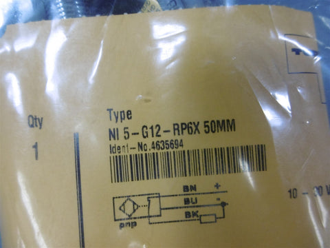NIB Sealed Turck NI5-G12-RP6X Inductive Proximity Sensor Switch