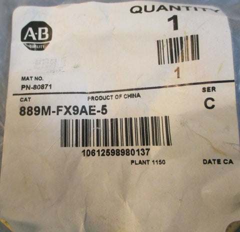 Allen Bradley 889M-FX9AE-5 Ser C Cordset 80871 12-Pin Straight Female Connector