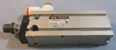 SMC ZCDUKC1610D Compact Cylinder 16mm Bore 10mm Stroke 100psi Max