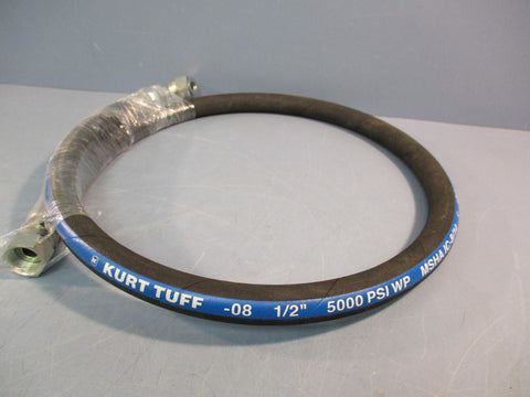 Kurt Tuff08 1/2" 5000 PSI WP MSHA IC8/14 1Q19 Hydraulic Hose 48" Long